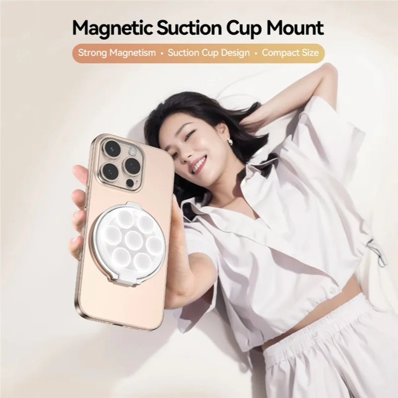

A68Z Hands-Free Mirror Shower Phone Holder Magnetic Suction Cup Stand Multifunction Grip For Iphone Android Devices