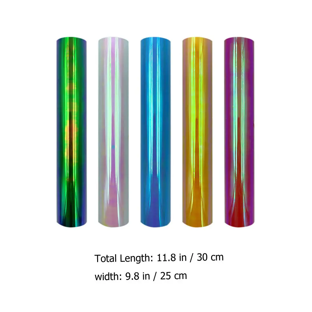 5 Rolls Permanent Adhesive Vinyl Film for DIY Crafts T Shirts Cups Hats Glass Fabric Cotton Polyester Self Adhesive Transfer