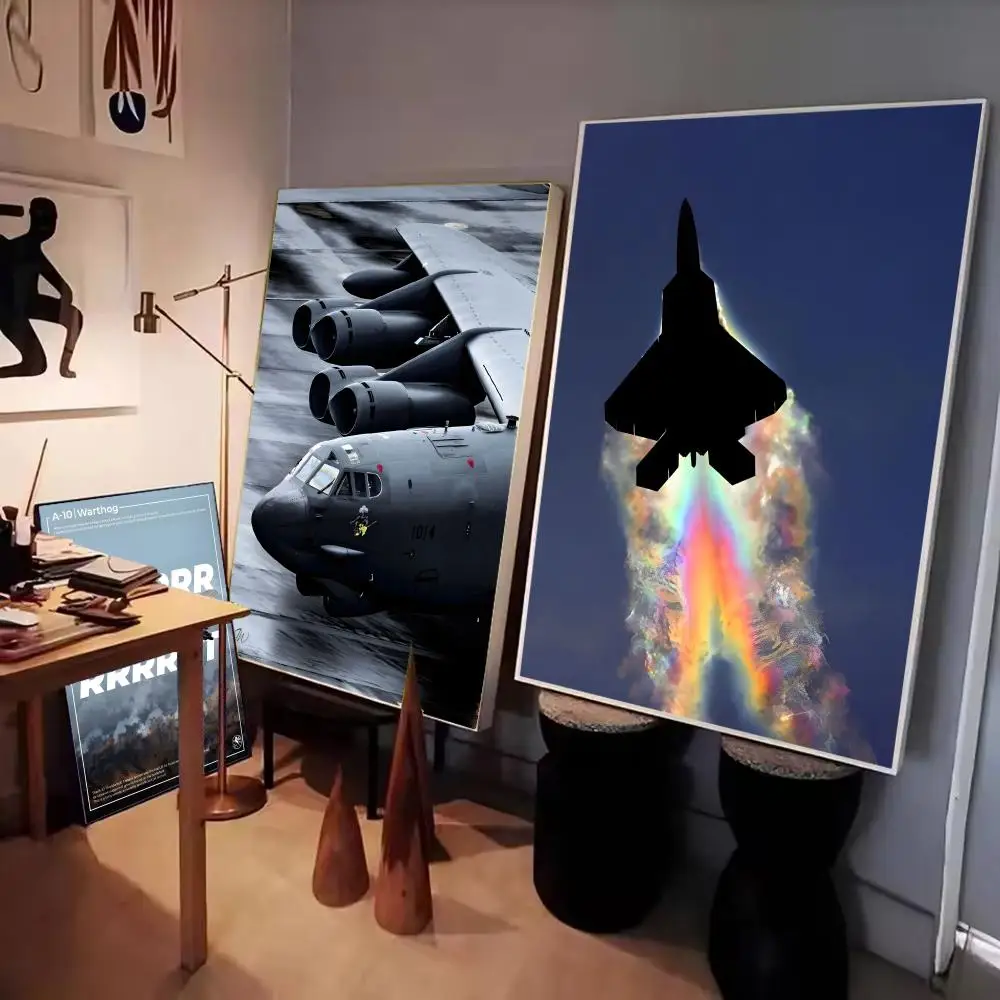 Famous World-class Fighter Aircraft Transport Plane F-16 F-4 Poster For Bar,Bedroom,living Room Aesthetic Design Waterproof Wall