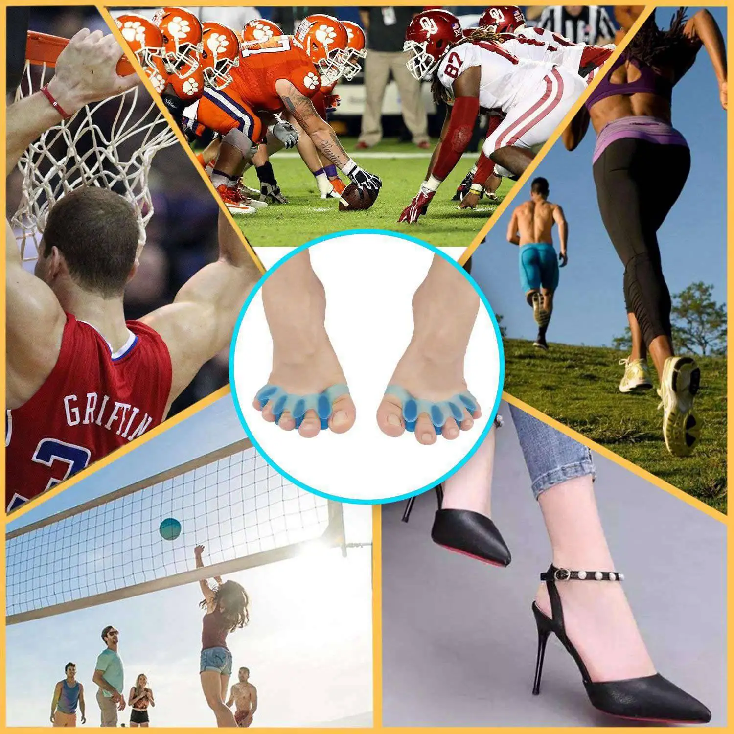 ABVI-Bunion Corrector ومجموعة أدوات تخفيف الورم، فاصل أصابع القدم، واقيات تخفيف Bunion جل مادة جديدة