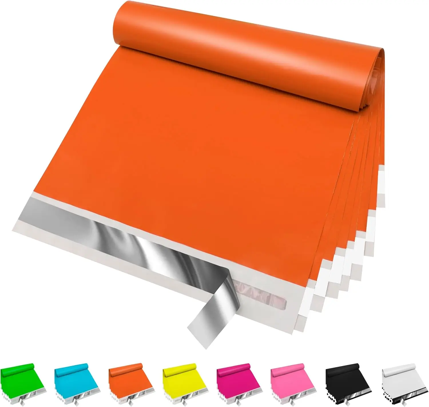 

100 Pcs 10x13 Poly Mailers, Self-Seal Shipping Bags for Clothing, Durable Thick Envelopes - Orange
