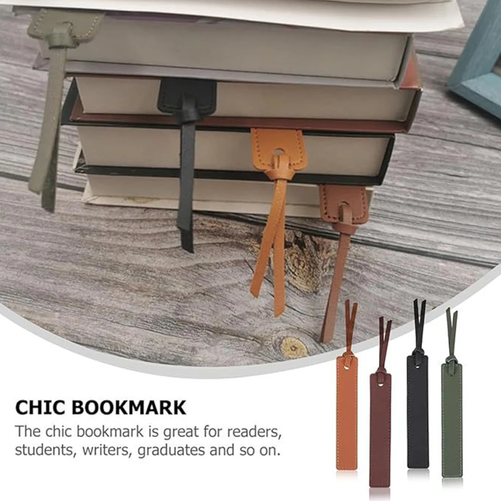 Customized Name Leather Bookmark Notebook Sticker Cultural and Creative Product mini Portable Divider