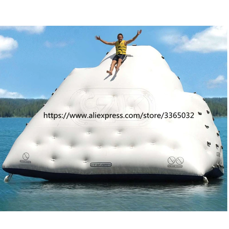 Airtight Water Park Durable Inflatable Water Iceberg For Rental Business