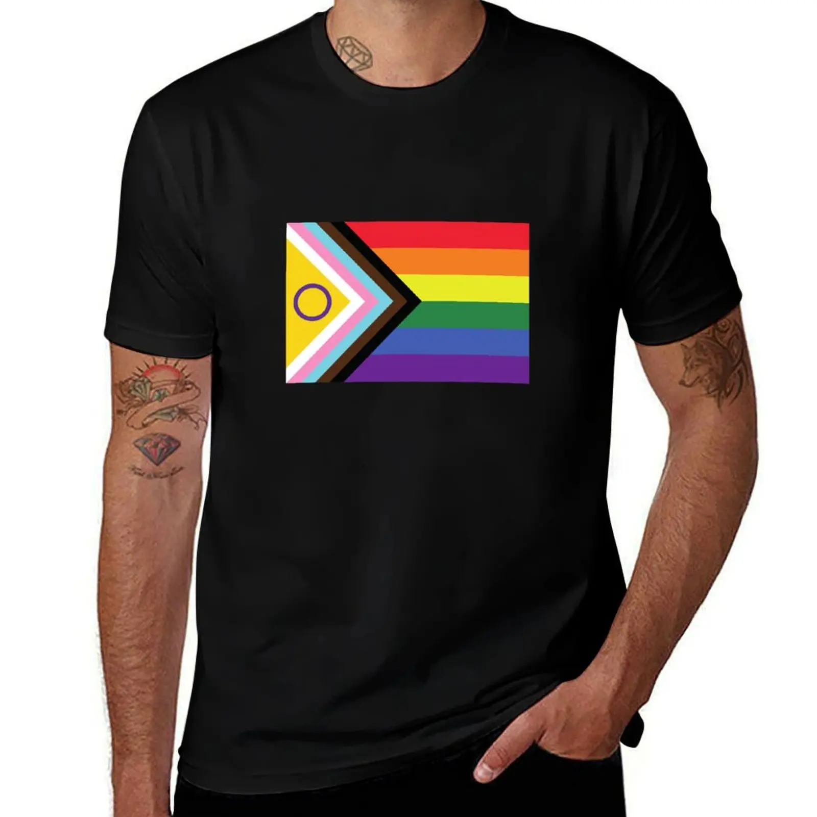 Intersex-Inclusive Rainbow - Pride Flag T-Shirt summer clothes shirts graphic tees plain T-shirts man anime shirts men