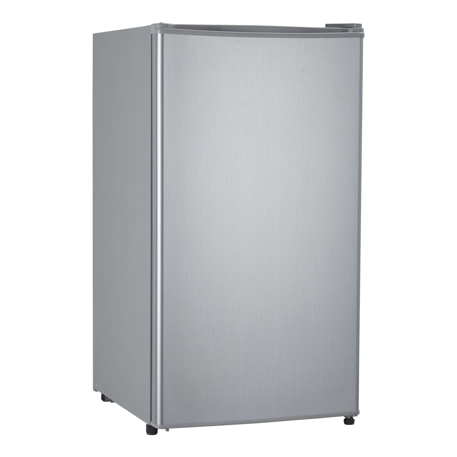 

Silver Small Refrigerator with Freezer, 3.2 Cu.Ft Single Door Mini Fridge, 7 Settings Adjustable Thermostat, Low Noise