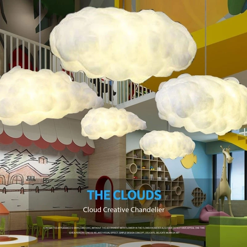 

Modern Creative Chandelier LED A cloud lamps white clouds chandelier dining room bedrooms children room decorative lighting