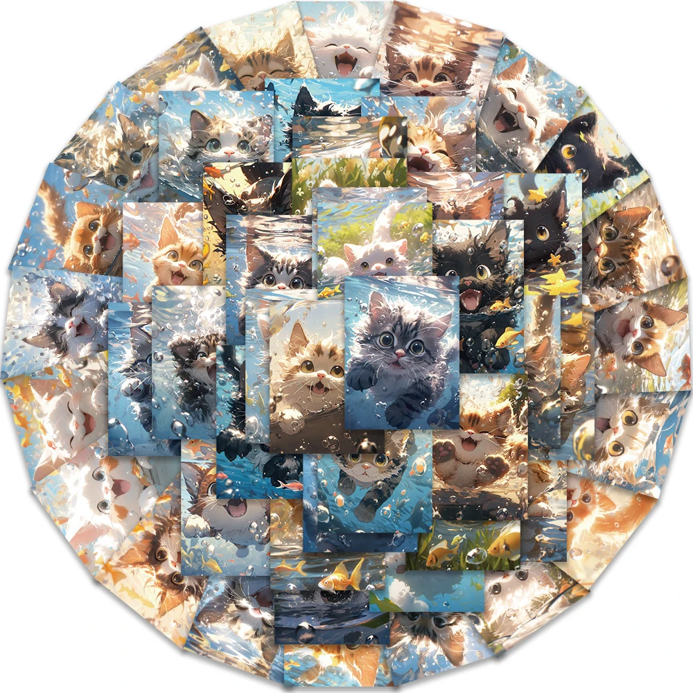 10/30/50pcs Kawaii Anime Gatto Animale Adesivi Creativo Carino Graffiti Decalcomanie FAI DA TE Bagagli di Skateboard Telefono Adesivo Per Auto Divertimento per il Regalo