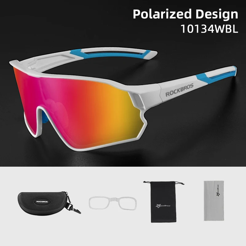 ROCKBROS Polarized Sports Sunglasses UV400 Black 8
