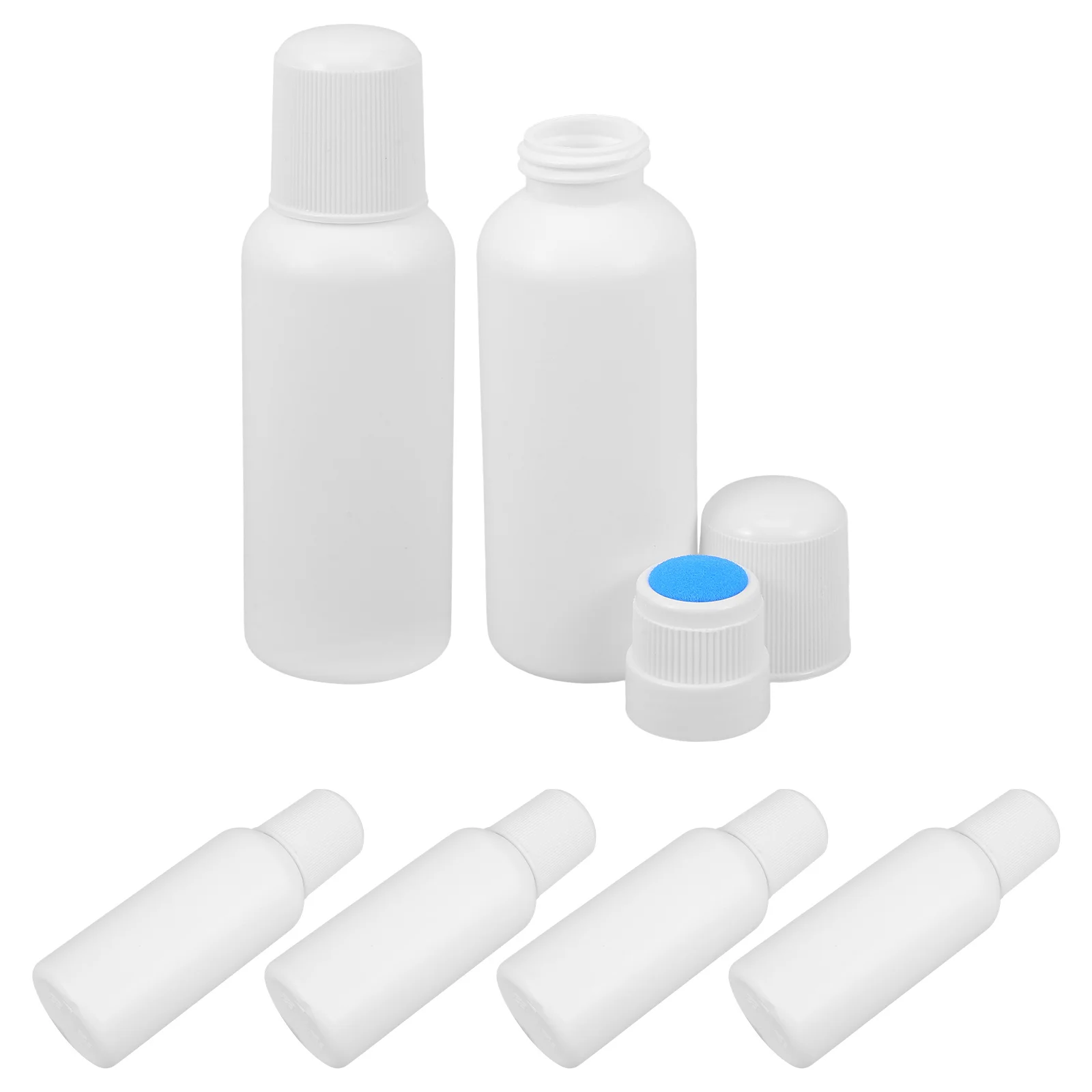 

6pcs Sponge Head Liniments Bottles 100Ml Reusable Portable Storage Bottle Travel Essential Oil Container Empty