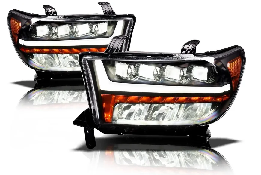 

Sulinso 2 шт. светодиодные проекционные фары подходят для Toyota 2007-2013 Tundra и 2008-2017 Sequoia