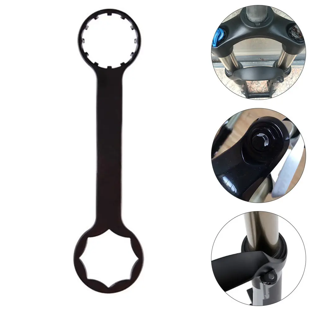 1Pcs Thickened Front Fork Wrench Alloy Spanner for Mountain Bike Fork Remover Tool Efficient Installation Removal Bike Parts