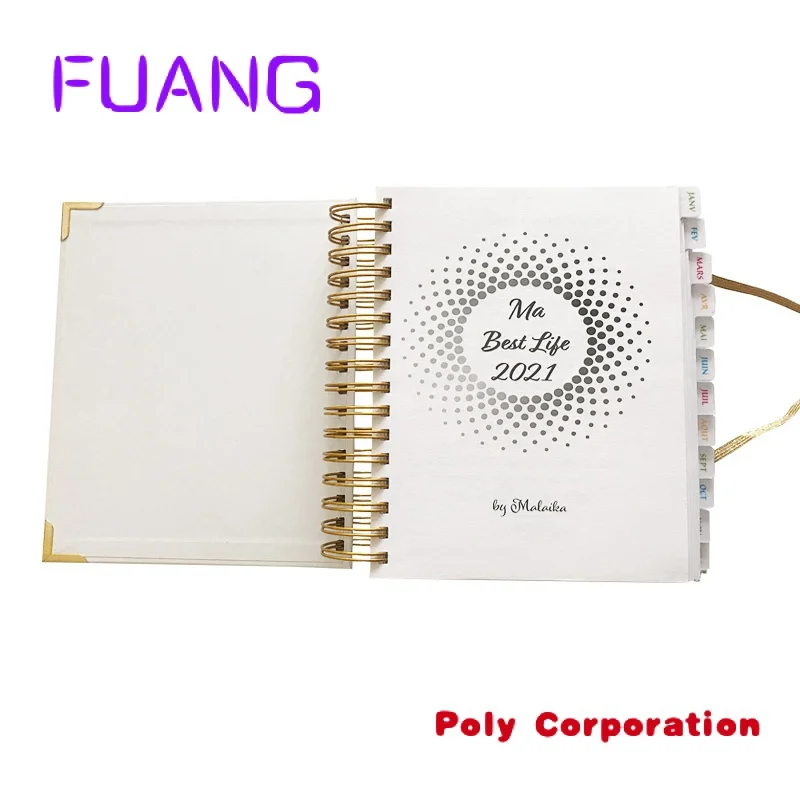 Custom  A5 2023 notebook custom printed spiral notebook printing service