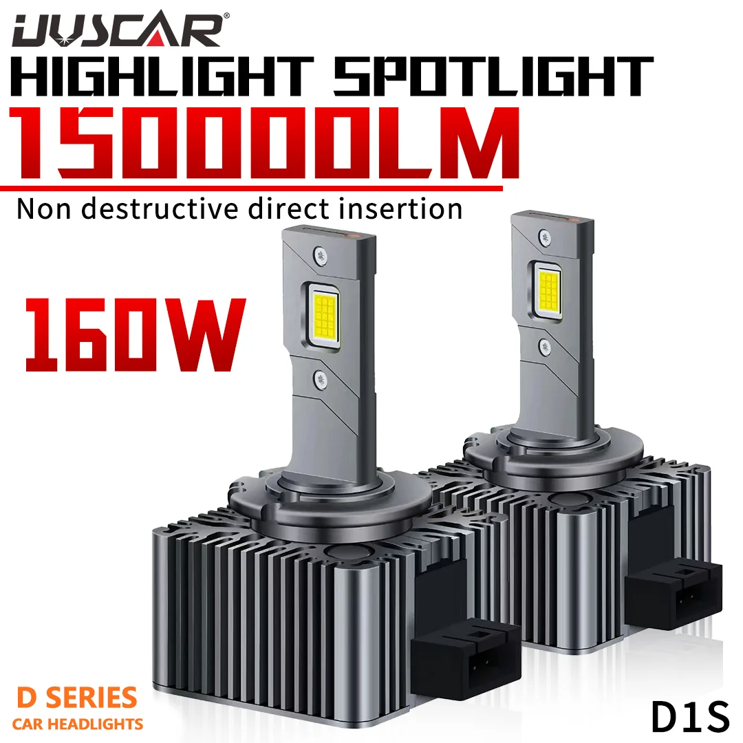

UVSCAR LED Car Headlight 160W 150000LM High-power D1S D2S D3S D4S D5S D8S Auto Bulbs Plug&Play HID Lamp Conversion Kit