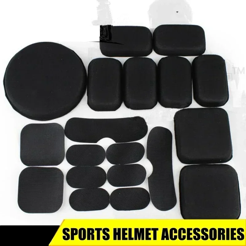 

Tactical Helmet Soft Pad Durable 19Pcs / Set Combat Paintball Helmet Pads Hunting Shooting Helmet Protective Pads