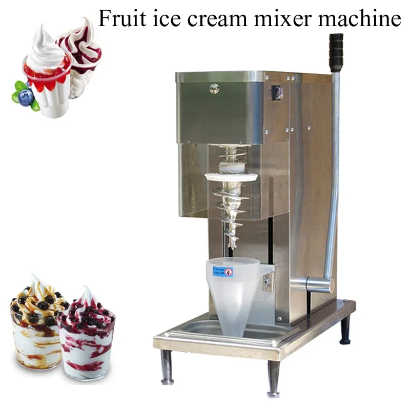 110V 740W Swirl Freeze Fruit Yogurt Ice Cream Mixer Blender Real Ice Cream Maker Fruit Ice Cream Blender Mixer Machine Auto Wash