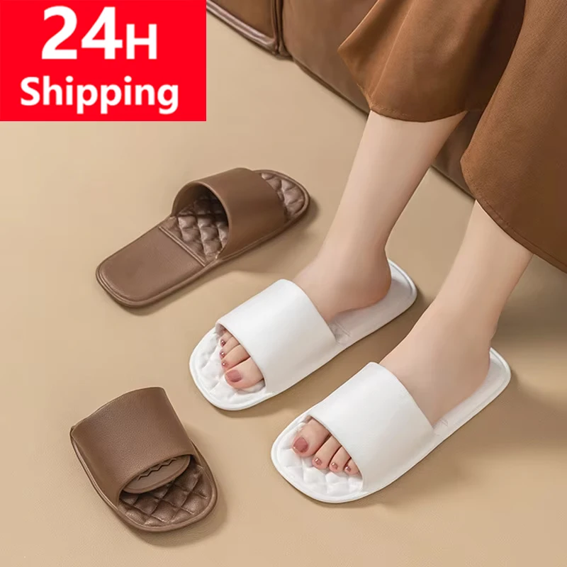 New Portable Foldable Travel Slippers Women Anti-Slip Swimming Business Trip Hotel Disposable Slippers Washable Bath Slippers