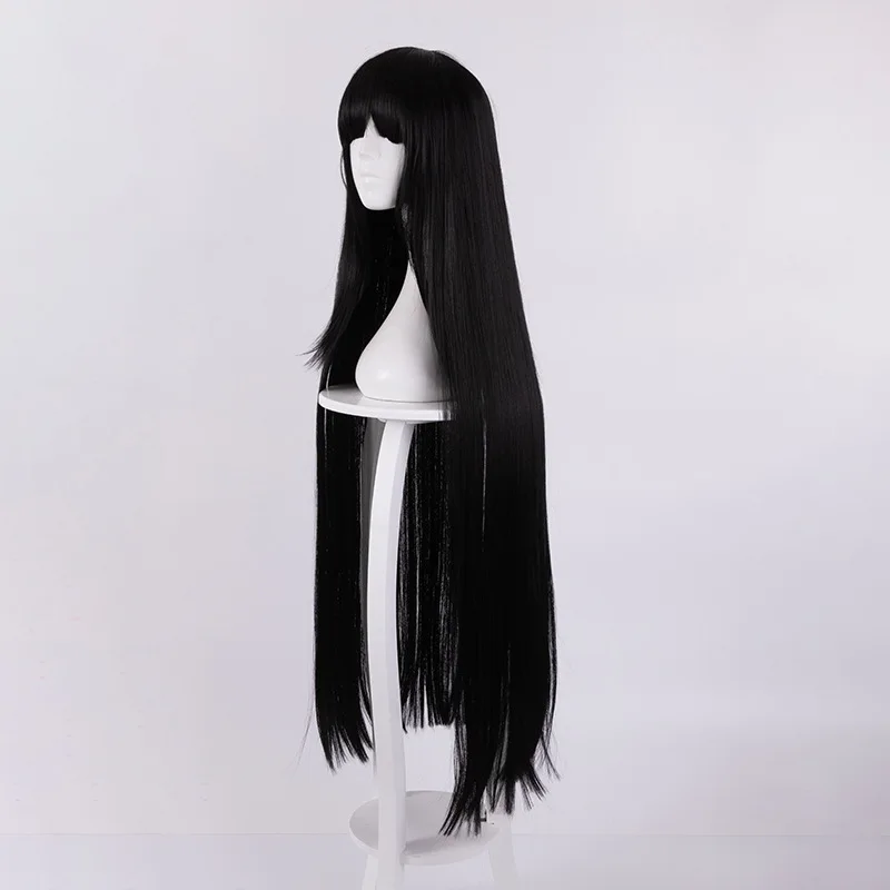 Peruka Liangyan \"Kakegurui\" Anime Cosplay 100CM Czarna Prosta Grzywka Wężowa Miko