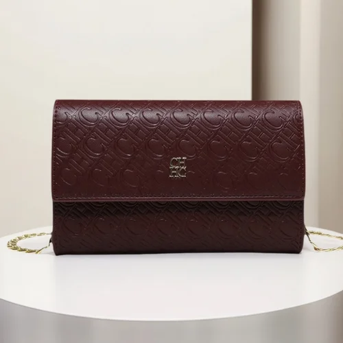 Imagen 2 del producto Bolso clásico de cadena de Color sólido para mujer, elegante y sofisticado, con estampado de monograma, nuevo bolso cruzado de lujo para mujer