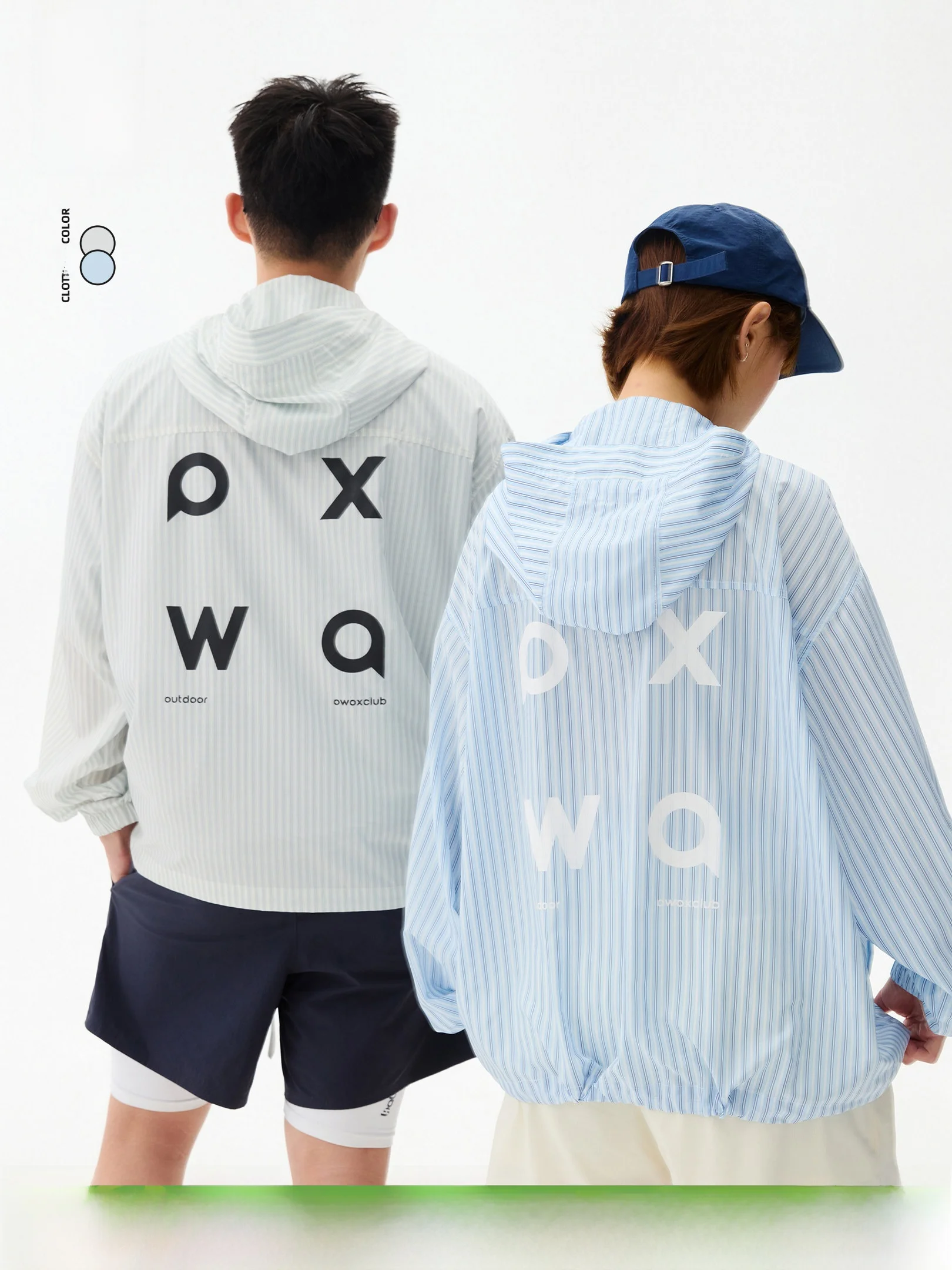 

Lightweight Breathable OWOX Back Letter Stripe Hooded Jacket Physical Sun Protection Outerwear Summer 2026 New UV Protection
