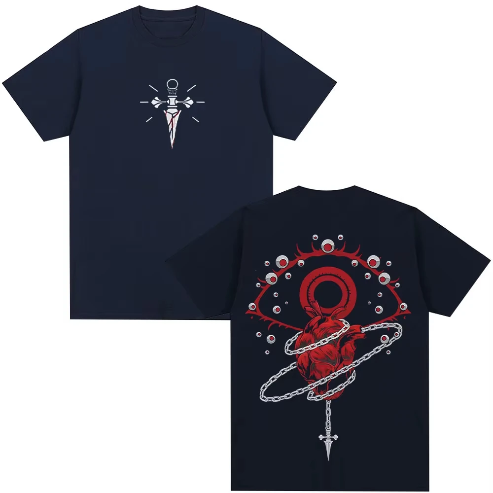 Camiseta de Anime Hunter X Hunter Kurapika Phantom Troupe, camiseta de manga corta para hombres y mujeres, camisetas de algodón de gran tamaño para verano, ropa de calle