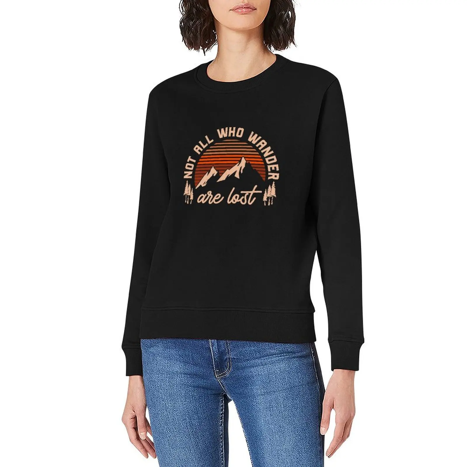 ليس كل ما يهيمون فقدون جرافيك خمر جبل تي شيرت البلوز رجالي مصمم ملابس الرجال معطف بلوزات الرجال