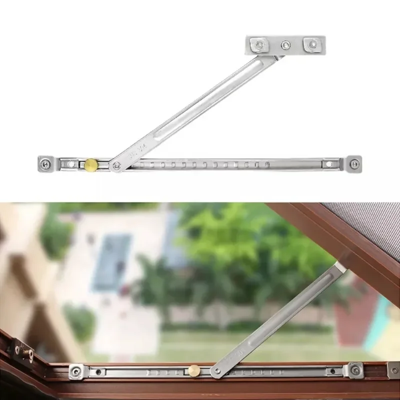 12 Inch Durable Windows Restrictor Windproof Brace Stopper Children Safety Locks Window Support Opener Fixed Angle Controller
