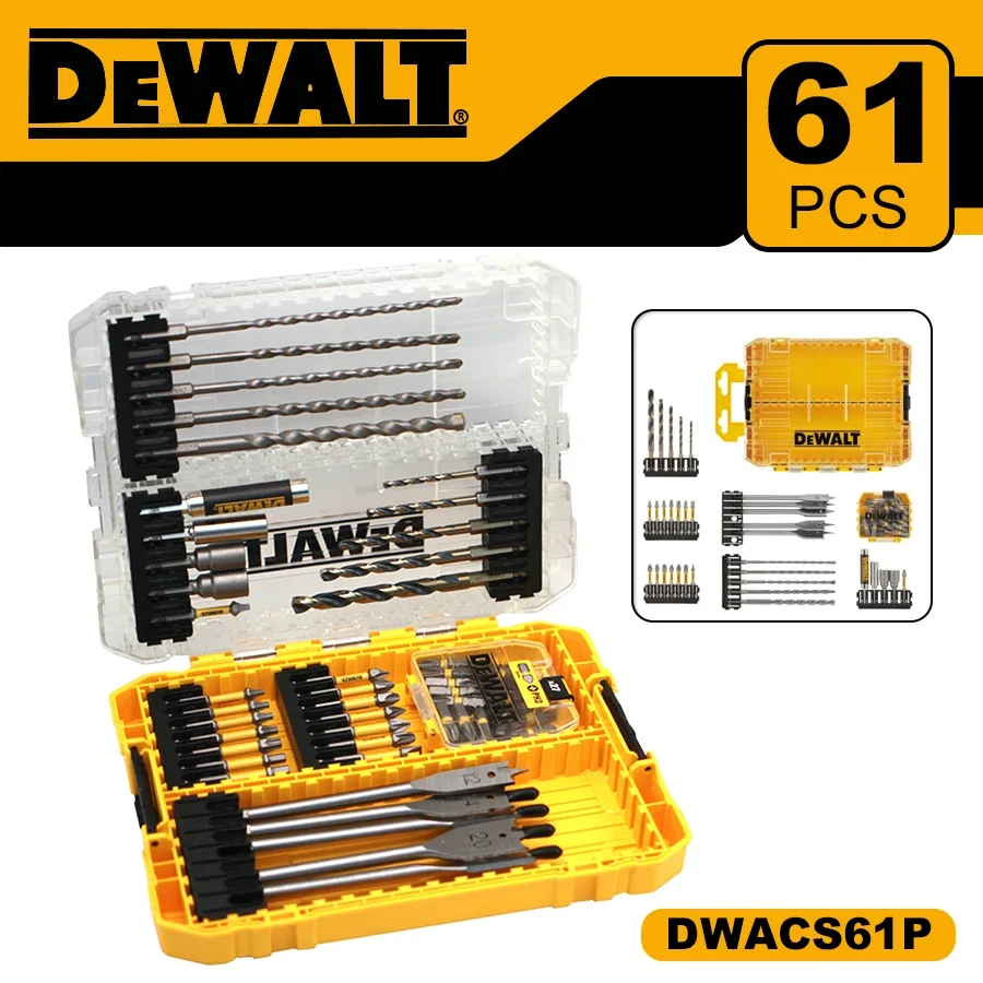 

DEWALT DWACS61P 61 in 1 Multifunctional Tool Accessories Bit Set Extension Bit Holder and Twist Drill 100th Anniversary Limited