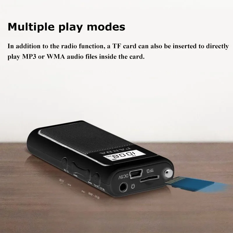 Мини Портативный DSP радио перезаряжаемый карманный fm-радио встроенный динамик Авто поиск и магазин станция Поддержка TF карта гарнитура Pla