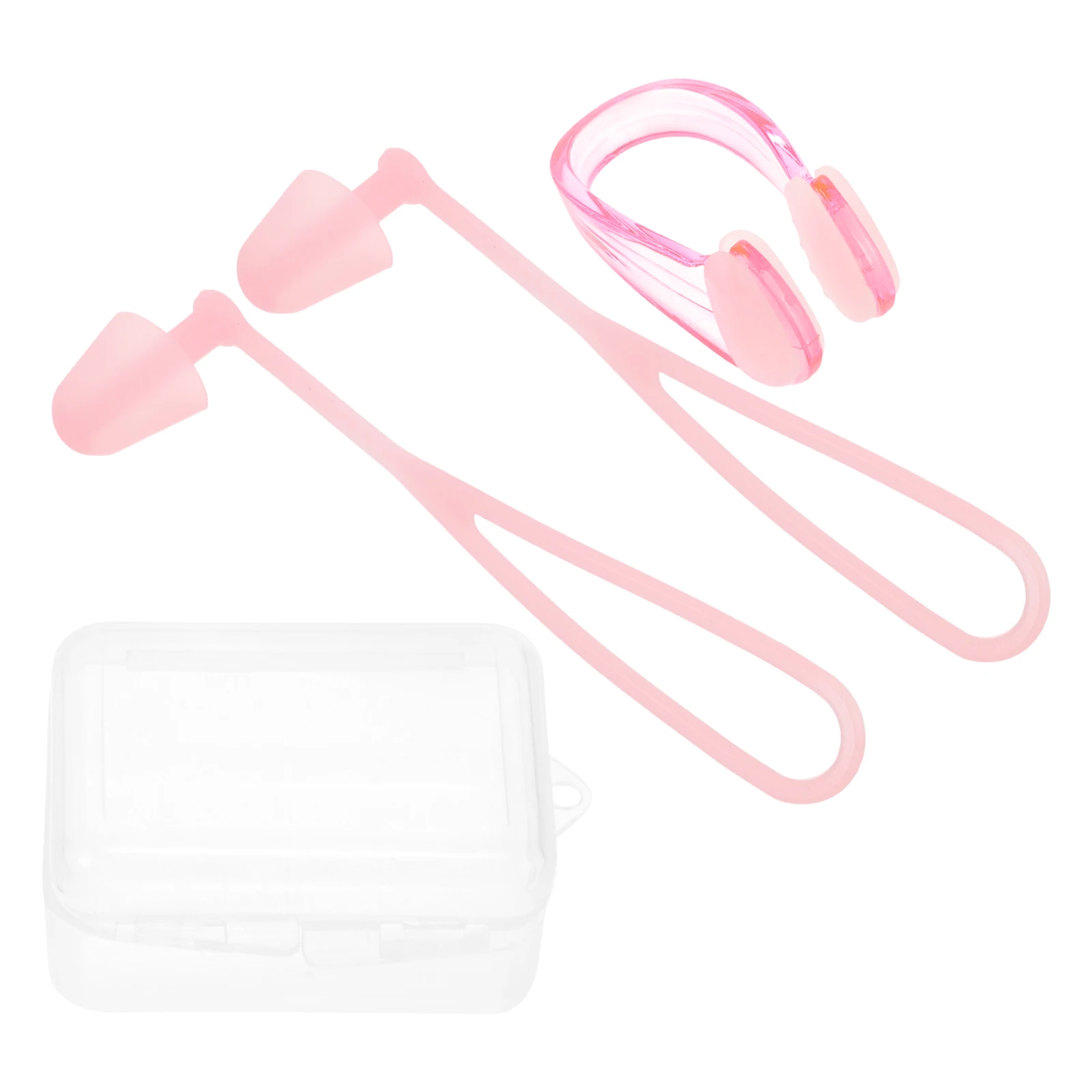 1 Set Pool Ear Plugs Plastic Waterproof Swimming Bathing Diving Comfortable Fit Adult Use Durable Silicone Material Portable