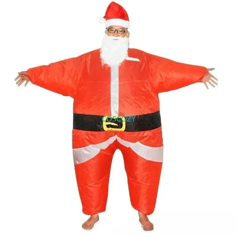 qq38Vestuario inflable Navidad Halloween inflado Papá Noel muñeco de nieve árbol Cosplay disfraz carnaval Navidad fiesta Festival Accesorios