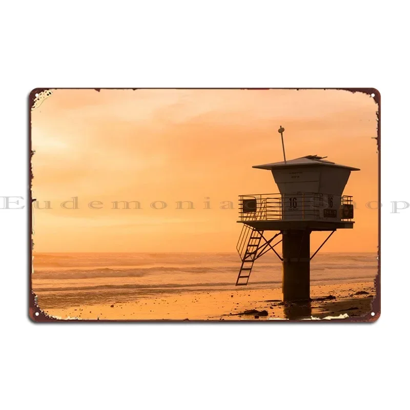 Lifeguard Tower Metal Plaque Poster Vintage Wall Decor Pub Plates Print Garage Tin Sign Poster