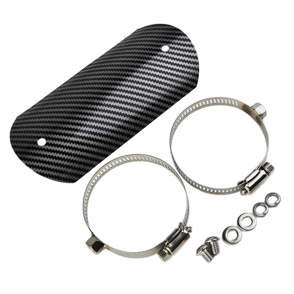 Motorcycle Exhaust Middle Pipe Heat Shield Muffler Protector Guard Carbon Style Motorcycle Exhaust Systems