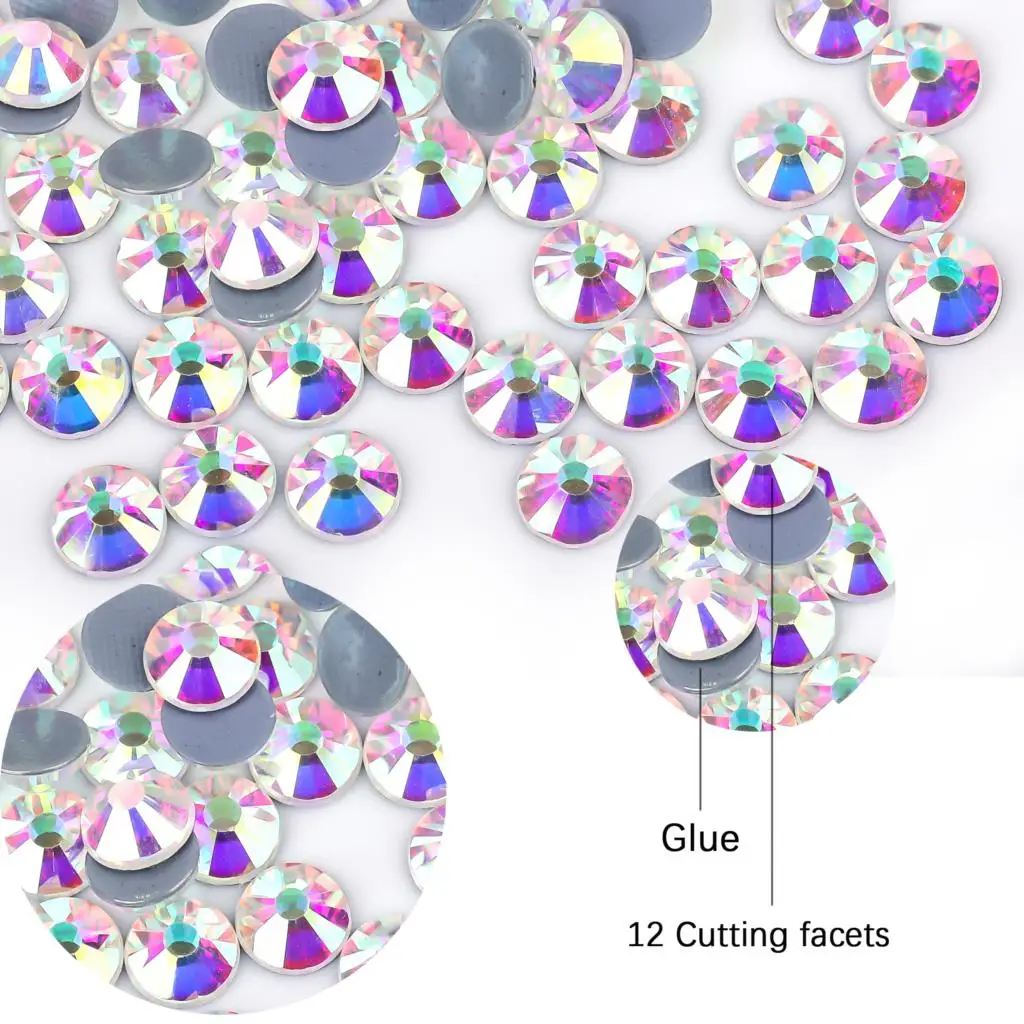 14400Pcs/Bulk Bag 41 Colors Wholesale High Quality Better DMC Hotfix Rhinestones SS6-SS20 Crystal Hot Fix Rhinestone F0248