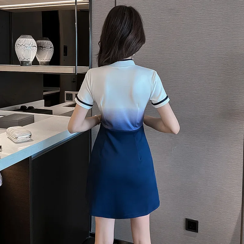 Women Work Clothes Shirt Short Skirt Suit Hotel Waiter Beauty Salon Spa Massage Nail Cafe Foot Bath Technician Overalls Uniform