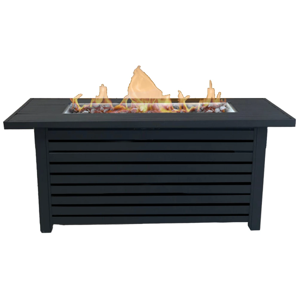 

Steel Propane/Natural Gas Outdoor Fire Pit Table with Lid