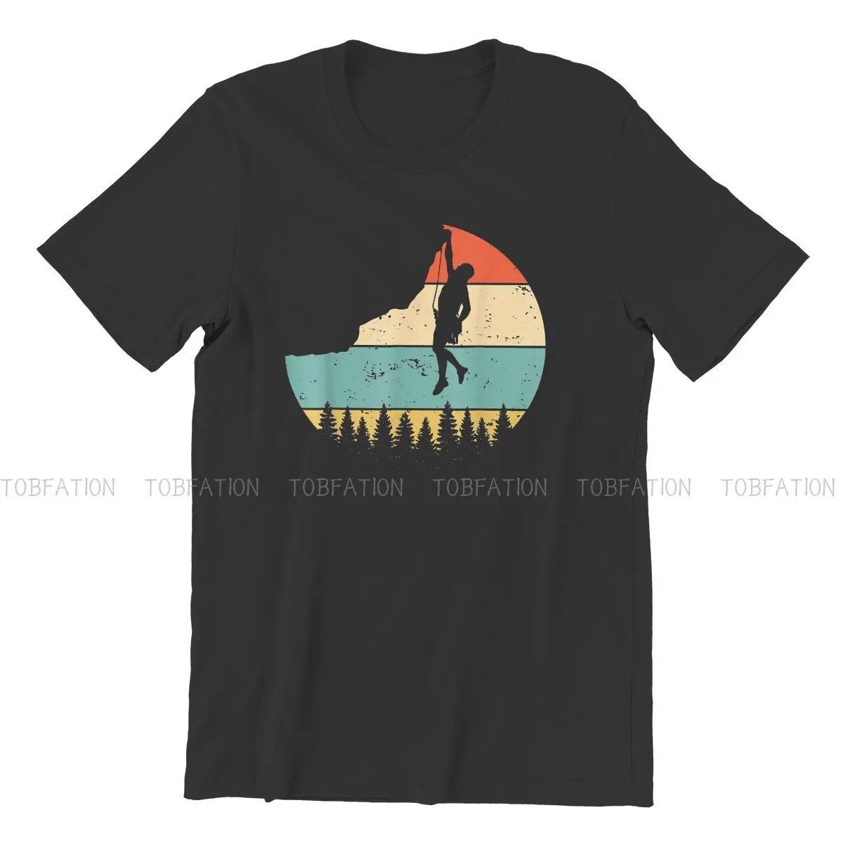 Climb Mountain Hipster Polyester TShirts Rock Climbing Outdoor Sports Male Graphic Streetwear T Shirt O Neck