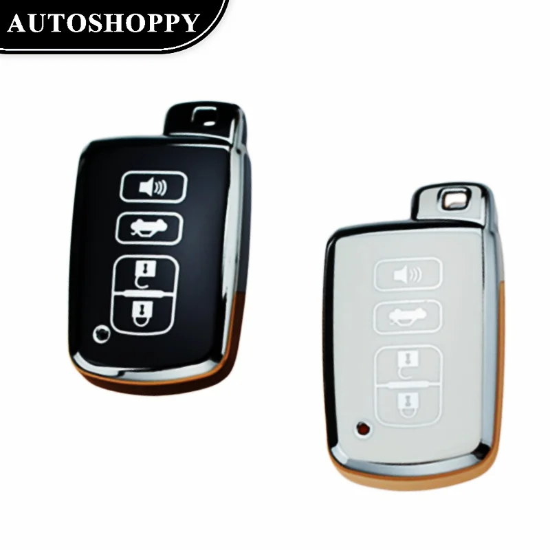 

For Toyota Camry Corolla RAV4 Highlander Avalon Auris CHR Land Cruiser Auto TPU Car Remote Key Case Cover Shell Fob Accessories