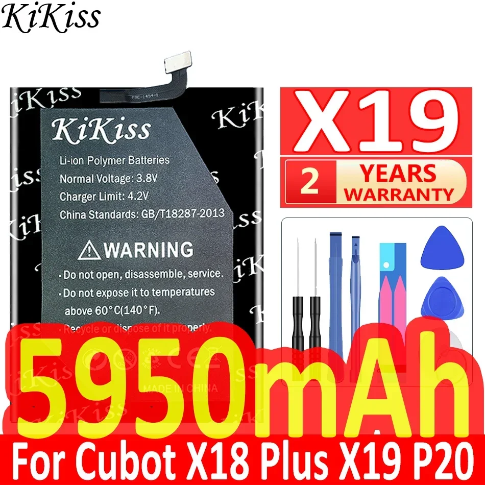 

Мощный аккумулятор KiKiss 5950 мАч для Cubot X18 Plus X18Plus X19 P20