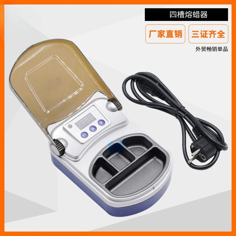 Dentals Four‑Slot Wax Melter Auto Temperature Control Fast Wax Dipping Pot for Dentals Lab Technician Wax Model Making