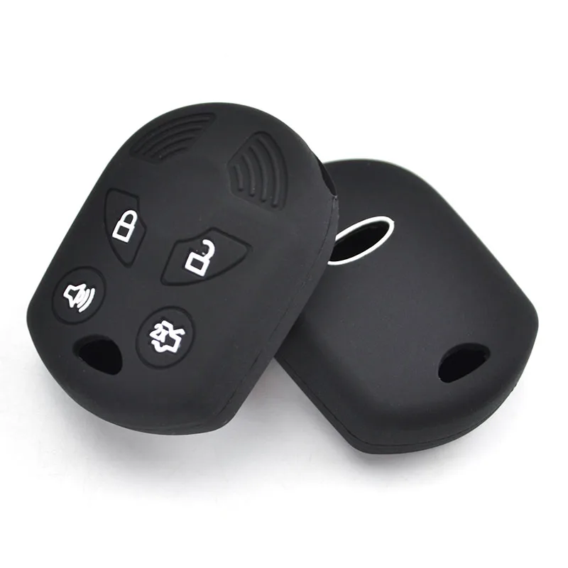 AX per FORD Focus Escape c-max Fusion Edge Expedition Explorer Flex Taurus 4 pulsanti Silicone Car Remote Key Fob Shell Cover Case