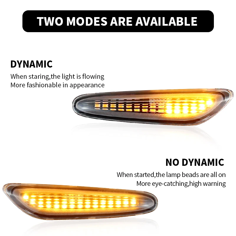 Sequential Flashing LED Turn Signal Side Marker Light For BMW E60 E61 E90 E91 E87 E81 E83 E84 E88 E92 E93 E82 E46 1 3 5 series