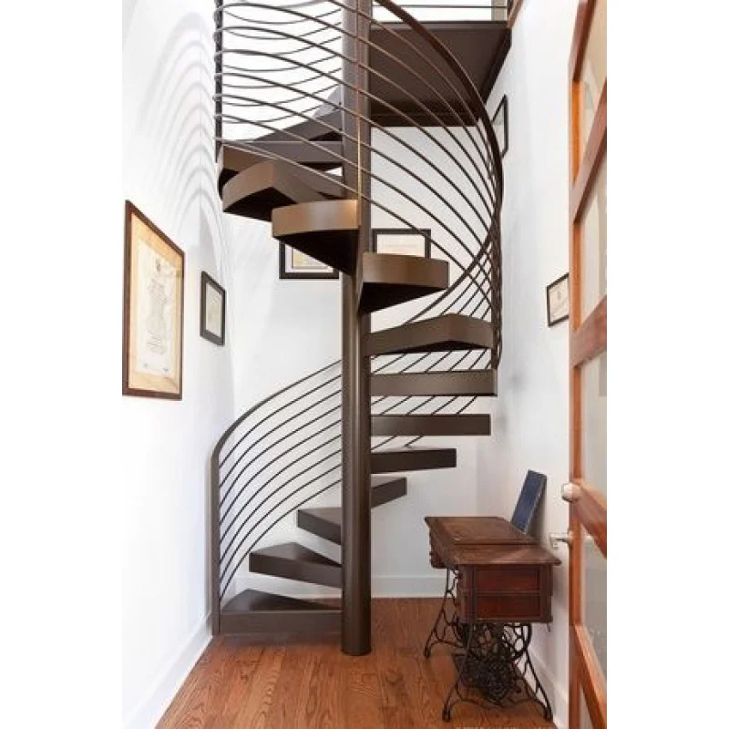 مخصص. تصميم الدرج الحديد الزهر تستخدم داخلي المنزل الدرج درابزين الدرج عدة مع المغزل #4