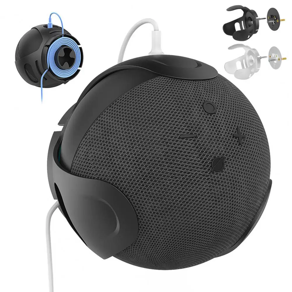 Speaker Wall Mount Screws 4/5 Generation Speaker Bracket Echo Dot 4/5 Generation Wall Mount Holder with Cord Management Angle