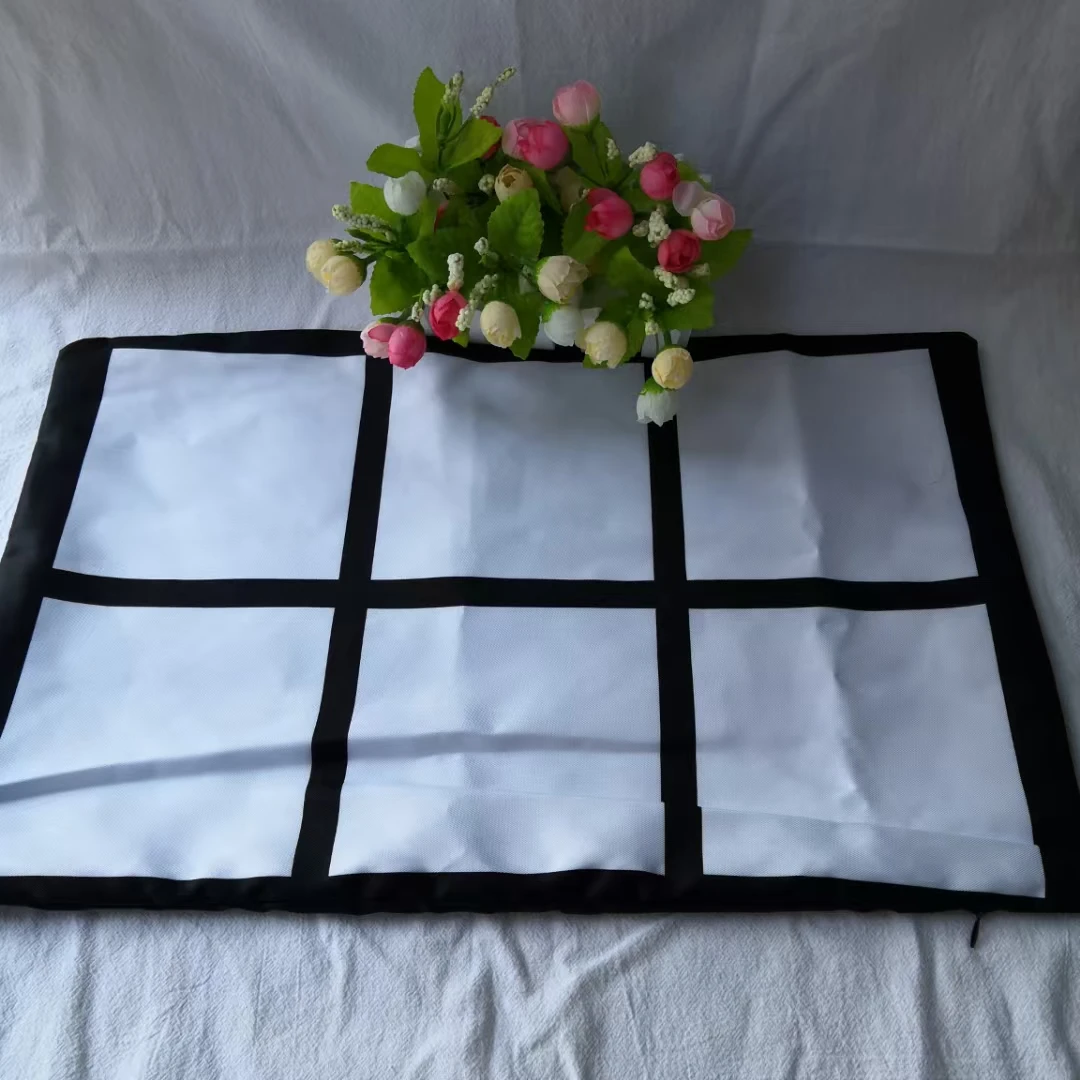 50pcs/Lot Custom 12x20inch Rectangle 6 panel Sublimation Pillow Case blanks for 6 Photos