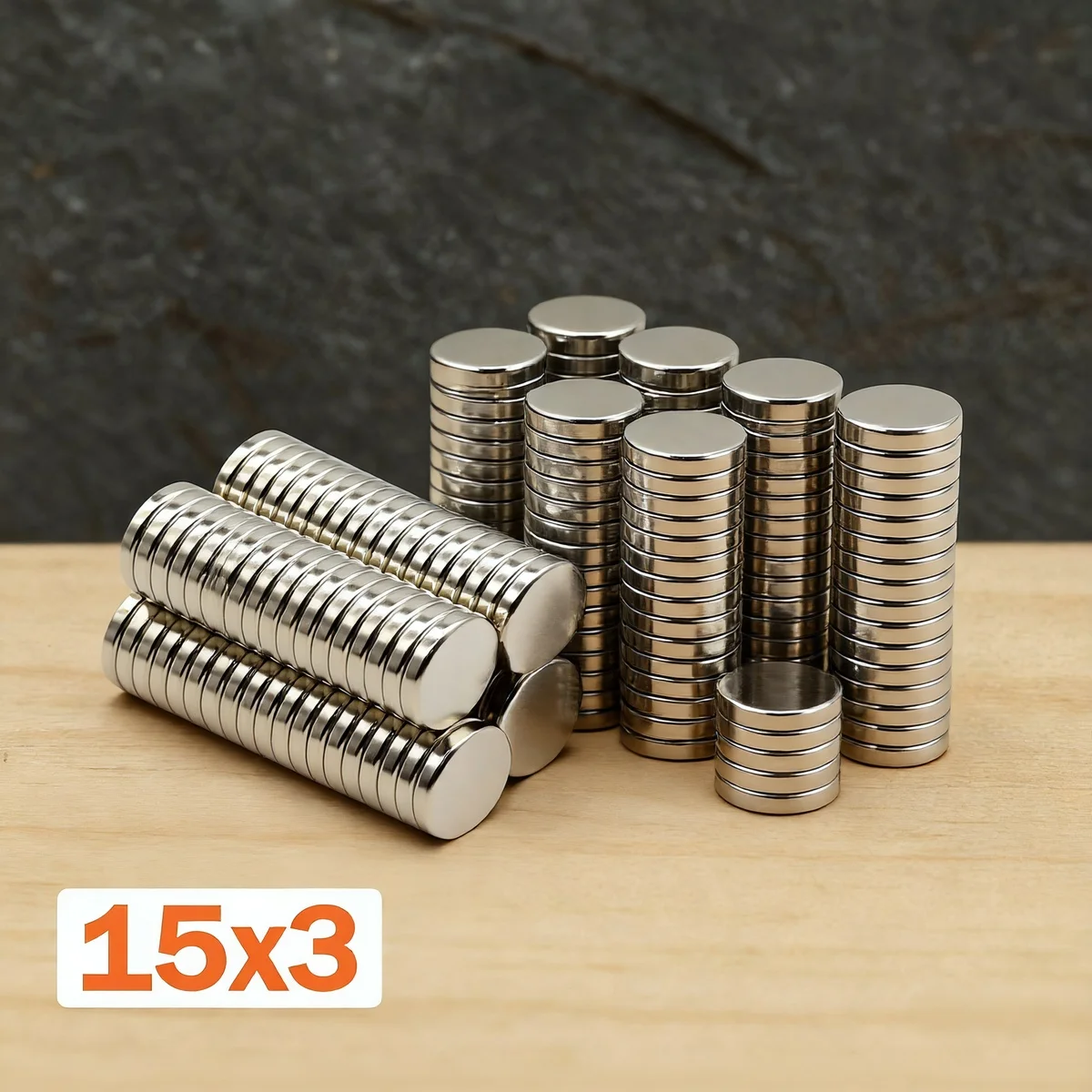 Imán súper fuerte de 15x3mm N35, imán magnético redondo de neodimio NdFeB, imanes de disco potentes, imanes para refrigerador