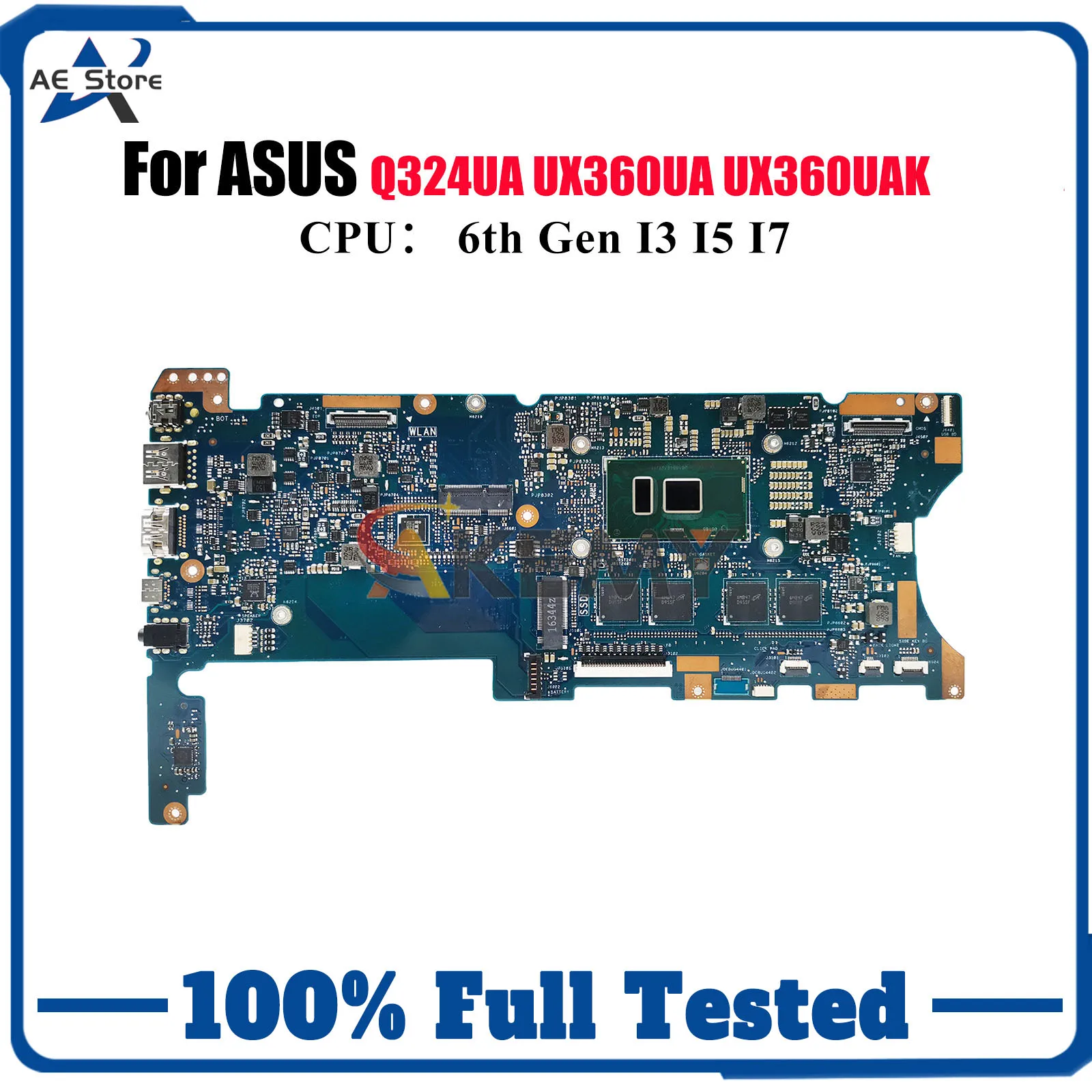 

UX360UA Laptop Motherboard For ASUS ZenBook Q324UA UX360UA UX360U UX360UAK Notebook Mainboard W/ I3 I5 I7 CPU tests OK fast ship