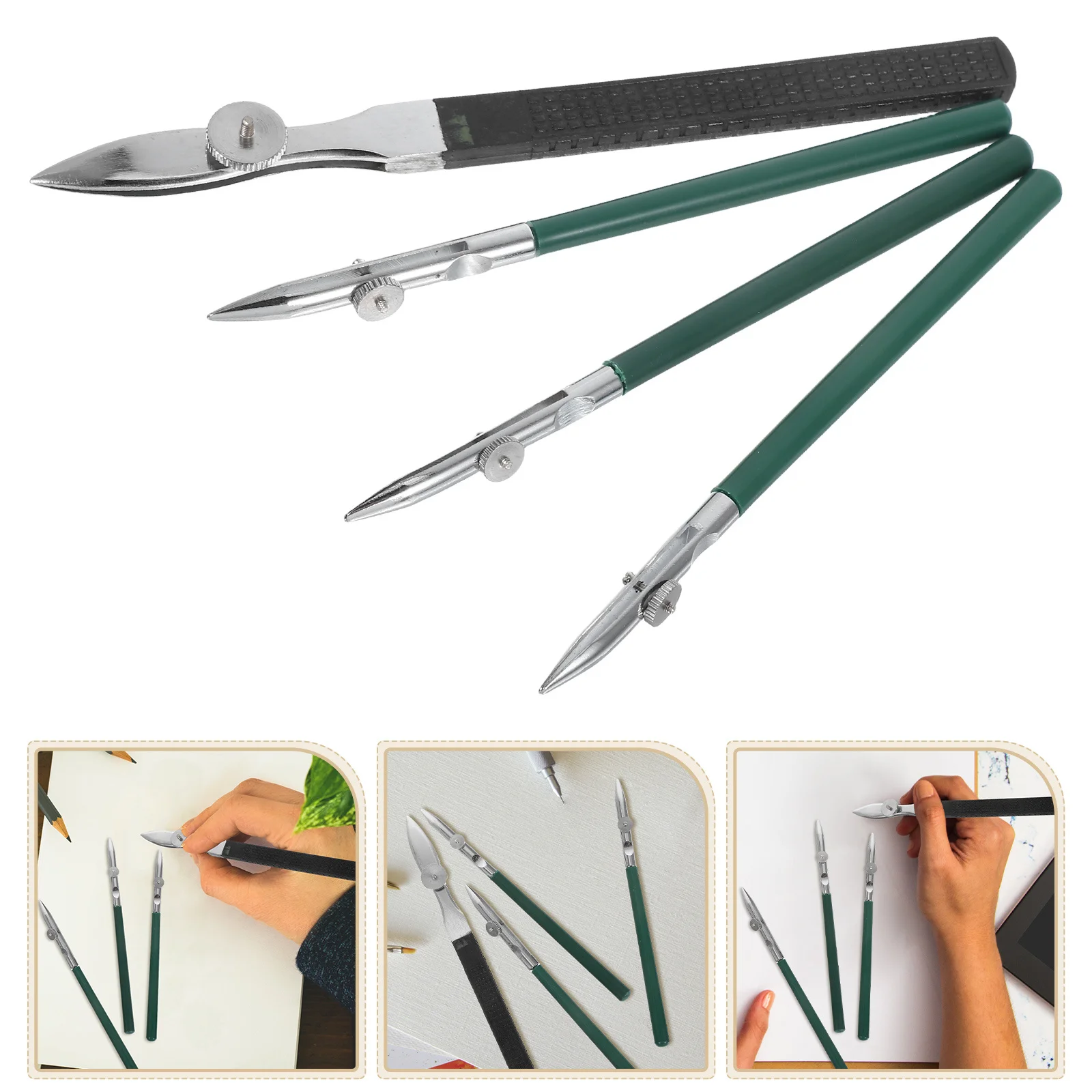 

4 Pcs Comic Tool Pen Cartooning Supplies Manga Ballpoint Animals Multicolor Pens Christmas Writing Stainless Steel Gel