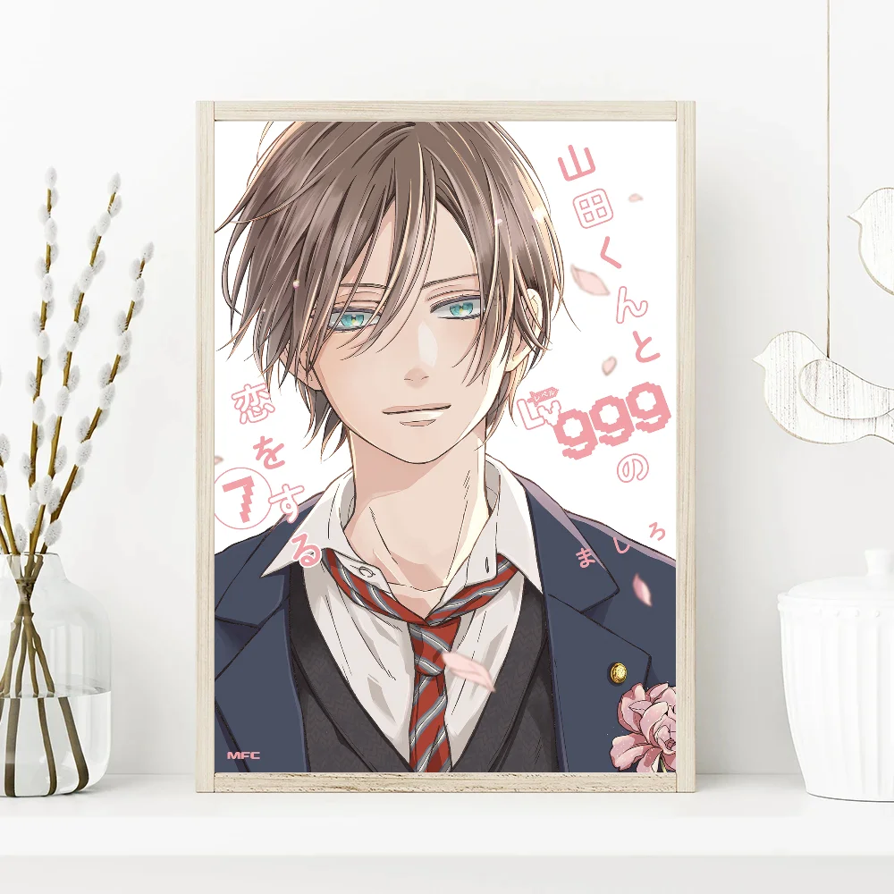My Love Story with Yamada-kun at Lv999 Whitepaper Poster Retro Kraft Paper Sticker DIY Room Bar Cafe Vintage Decorative Painting