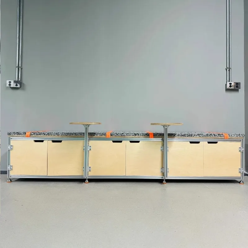 

Алюминиевый профиль, морской алюминиевый профиль, табурет из березовой доски, табурет для переобувания, табурет для хранения, в индустриальном стиле, простой дизайн