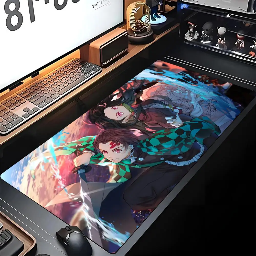 

DemonS SlayerS Mouse Pad Edge Big Safely Gaming Locking Computer Gamer Large Rubber Art Mousepad Laptop Desk Mat